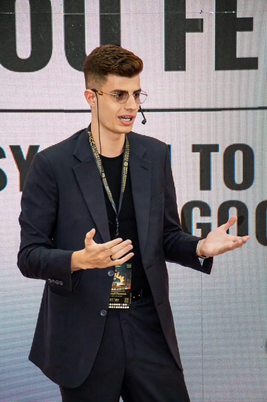 Ahmad Chammas giving a keynote speech