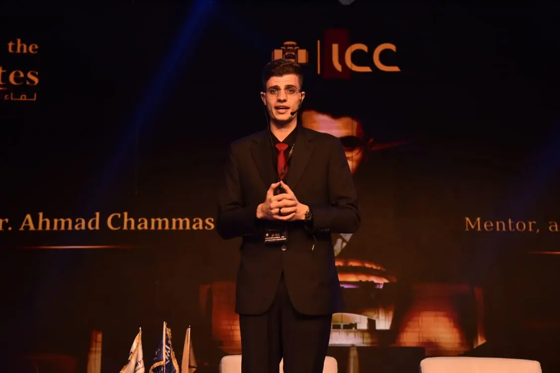 Ahmad Chammas on the conference stage